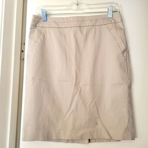 Cream pencil skirt